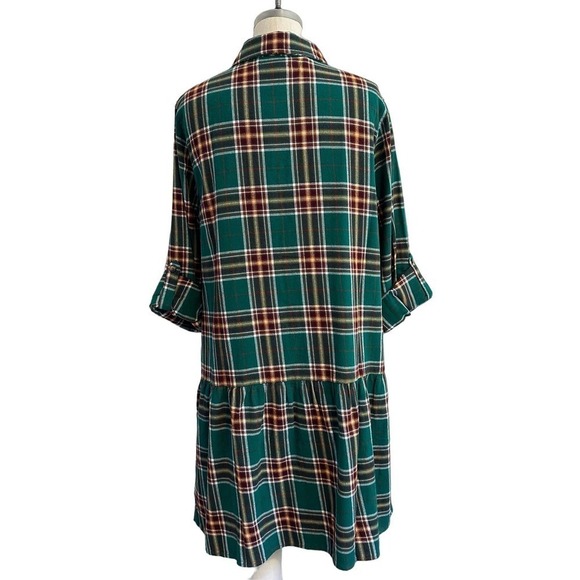 Nwt Billy T Happy Camper Plaid Shirtdress Medium - Picture 4 of 10